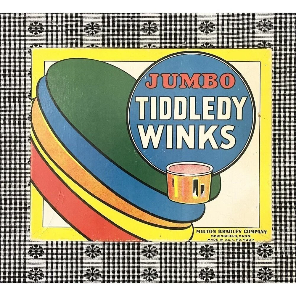 Vintage Jumbo Tiddledy Winks Game 1930s Milton Bradley Nostalgic Classic